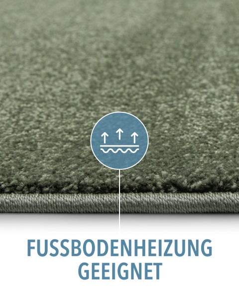 Teppich geeignet für Fußbodenheizung.