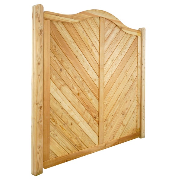 Holzzaun-Element mit Fischgrätenmuster