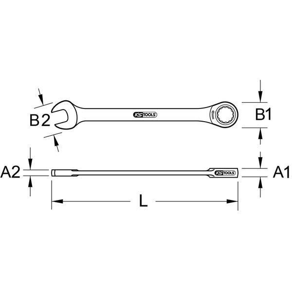 KS TOOLS DUO GEARplus Ringmaulschlüssel Maul-Ratschenfunktion 21 mm - 503.5221