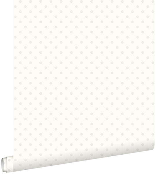 ESTAhome Tapete Punkte Weiß - 53 cm x 10.05 m - 115745