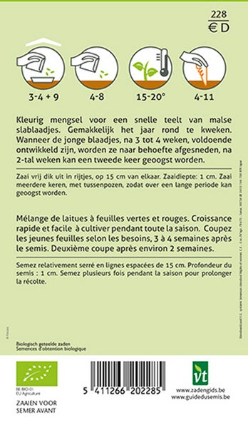 Informationen zur Aussaat und Ernte von Salat