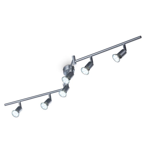 Deckenstrahler - 17,4W, 1560lm, LED, schwenkbar, GU10, warmweiß, silberfarbig