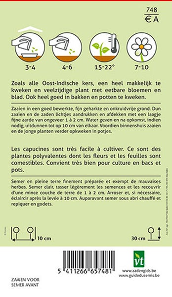 Informationen zur Aussaat von Kapuzinerkressesamen