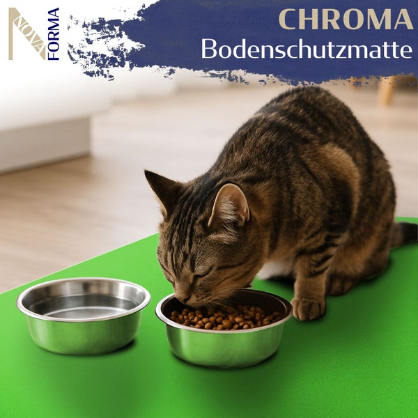 Bodenschutzmatte PE CHROMA - Grün - 90x120 cm - Hartboden - Bunte Schutzmatte als Unterlage für Bürostuhl