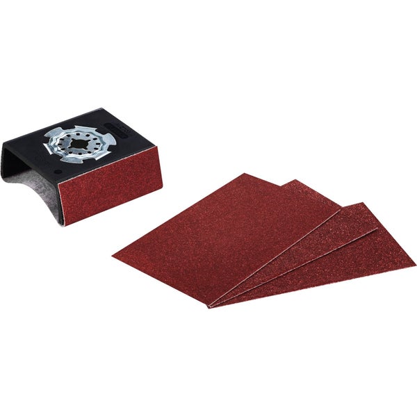 Schleifpapier-Set mit Schleifplatte