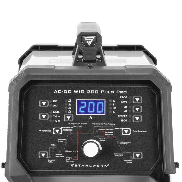 STAHLWERK Digitales Schweißgerät AC/DC WIG 200 Puls Pro IGBT Inverter 200A