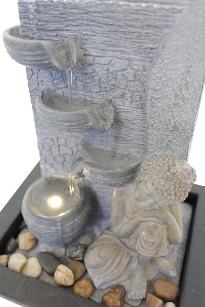Zimmerbrunnen Dekobrunnen FoBuddha Dormant mit LED 10866