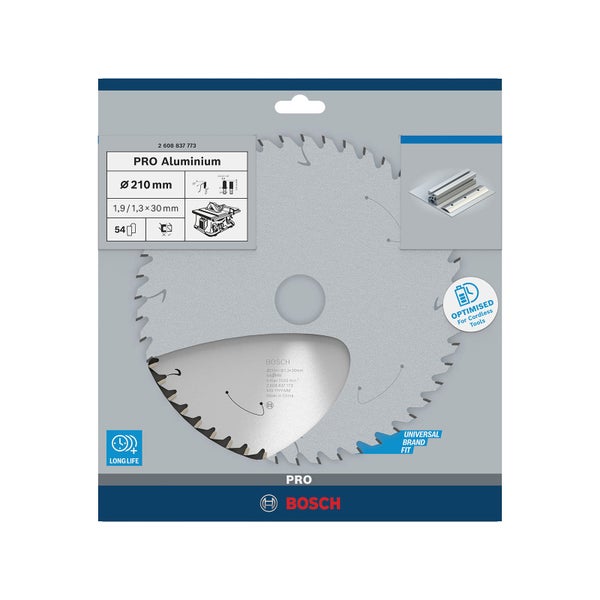 Bosch PRO Aluminium cordless Blatt für Kreissägen 210 x 1,9 x 30 mm - 2608837773
