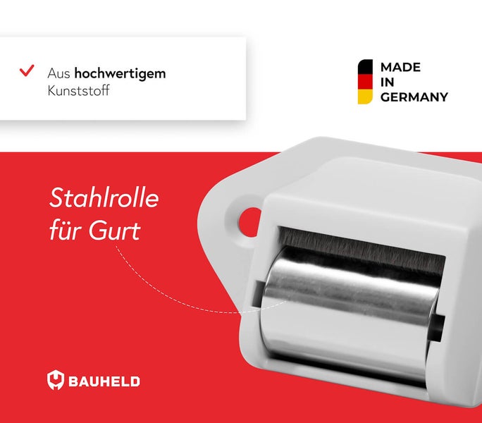 Stahlrolle für Gurt aus hochwertigem Kunststoff, hergestellt in Deutschland