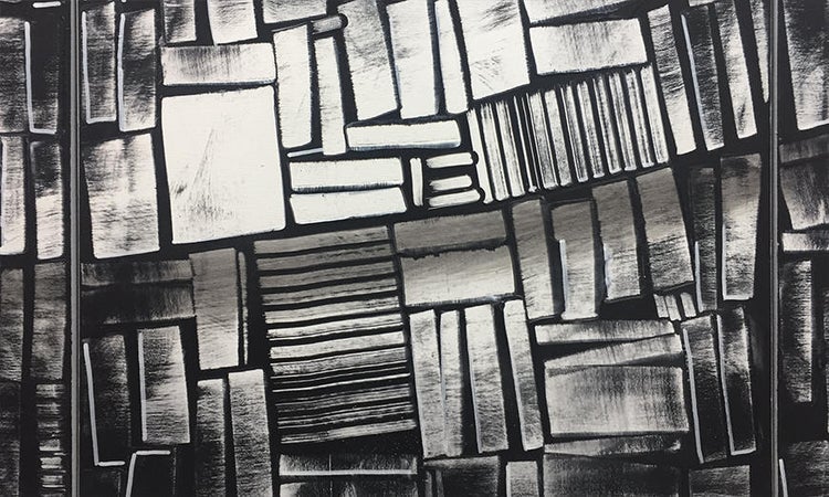 Das Wohnzimmerbild -Inner City- 180x60x2 cm handgemaltes Unikat