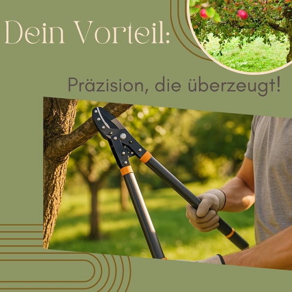 Gartenschere schneidet Ast im Garten