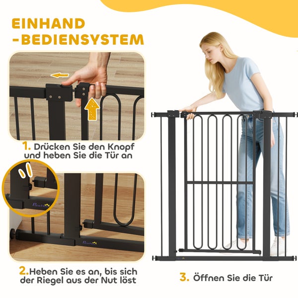 Illustration einer PawHut Treppenschutzgitter-Bedienungsanleitung