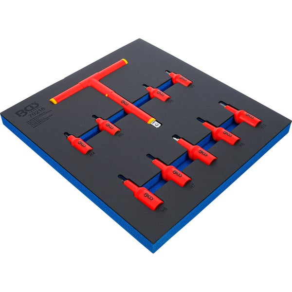 BGS Werkstattwageneinlage 2/3: VDE-Bit-Einsatz-Satz Antrieb Innenvierkant 10 mm (3/8) / 12,5 mm (1/2) Innensechskant 4 - 10 mm 10tlg. - 70216
