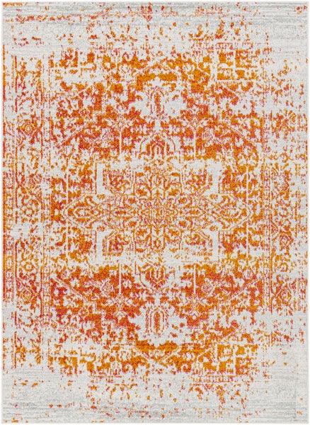 Vintage Orientalischer Teppich Orange/Weiß 140x200 cm JULIETTE