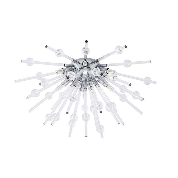 Lucande Deckenlampe Kirai (Design, Modern) in Chrom aus Metall (6 flammig G9) - Design Deckenleuchte Lampe Wohnzimmerleuchte