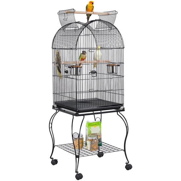 Yaheetech Vogelkäfig für Nymphensittich , Schwarz
