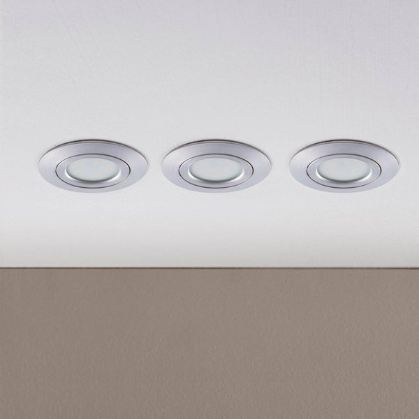 Lindby 3er Set LED Andrej (Modern) in Alu (3 flammig, ) Wohnzimmerleuchte