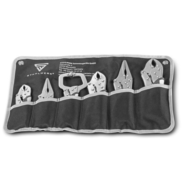 STAHLWERK Gripzangen Set 6-teilig Klemmbereich einstellbar