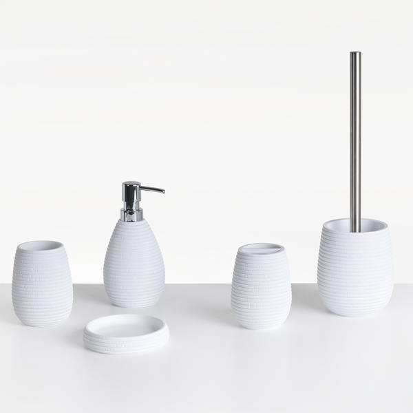 Badaccessoires Set 5-teilig QUILA Weiß