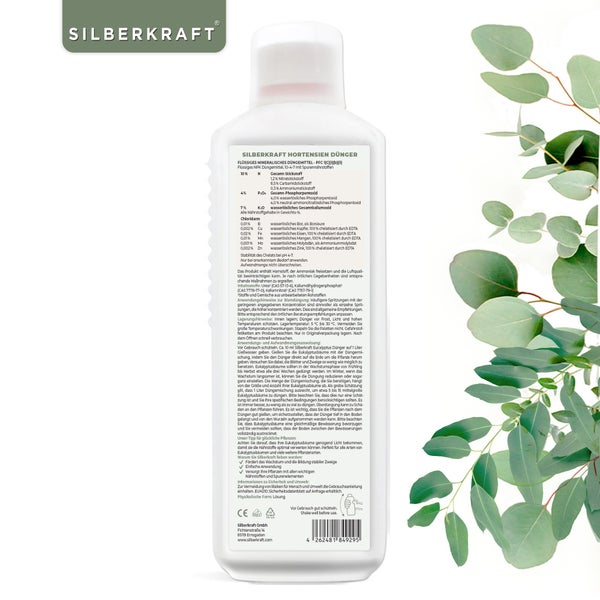 SILBERKRAFT Eukalyptus Dünger – Für Eukalyptusbäume – 1 Liter