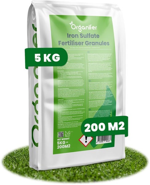 Eisensulfatdünger - Moosentferner - 5kg für 200m2 - Organifer