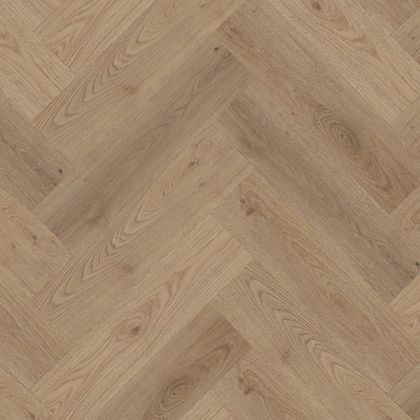 Verlegtes Laminat im Fischgrätmuster