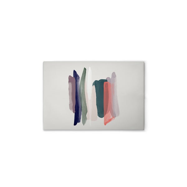 Abstraktes Wandbild mit vertikalen Pinselstrichen