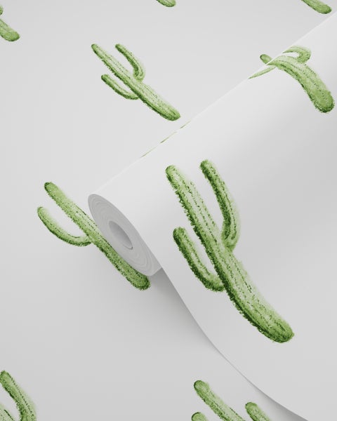 Tapetenrolle mit Kakteenmuster