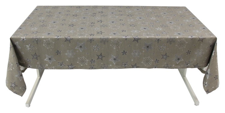 FRANK FLECHTWAREN | Tafeldecke Shiny Christmas, VISKOSE, POLYESTER, METALLIC-GARN,  140 x 240 cm
