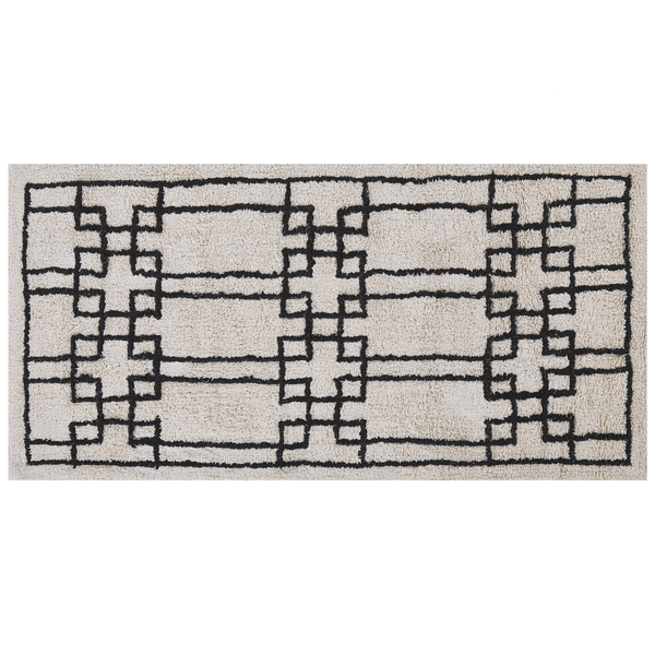 Teppich TURHAL Beige 80 x 150 cm Baumwolle