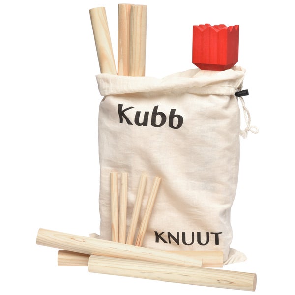 Toyfel Knuut Kubb mit Stoffbeutel Braun FSC