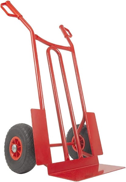 Sackkarre Trestles S01 Stahl | Transportkarre mit PU-Rädern & 250 kg Tragkraft | Rot | Profi-Qualität Made in EU