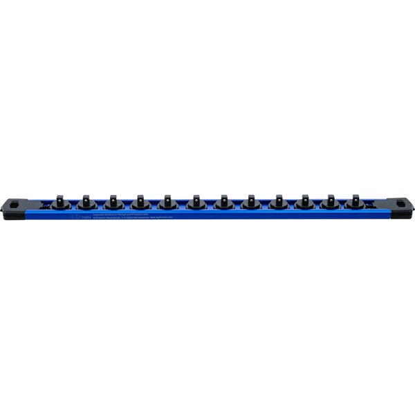 BGS technic Steckschlüsselleiste für 14 Steckschlüsseleinsätze, 12,5 Millimeter (1/2 Zoll) Antrieb, aus Aluminium.