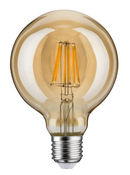 LED Filament Globe Lampe mit E27 Fassung in runder Bauform