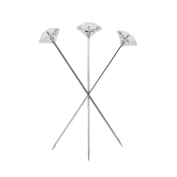 Drei Diamantstecker aus Metall und Kunststoff