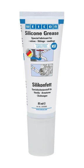 WEICON Silikonfett | lebensmittelechtes Schmierfett | 85 g | farblos, transluzent