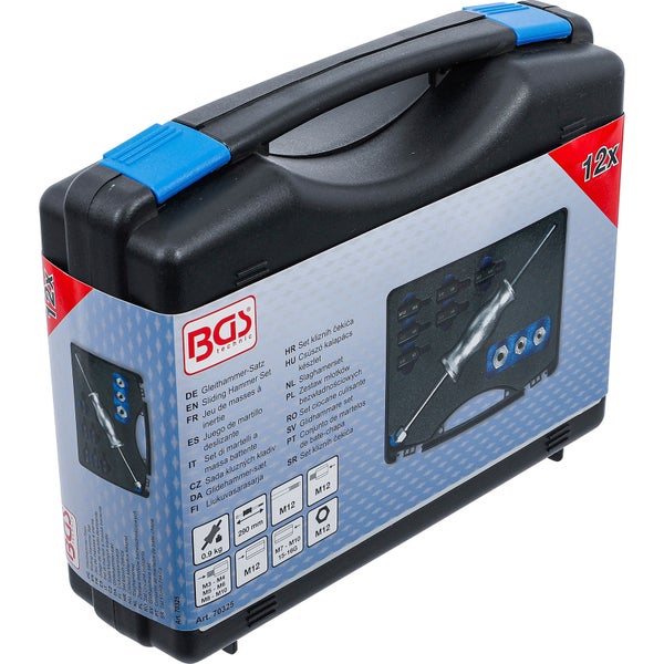 BGS Gleithammer-Satz mit Gewinde-Adaptern 12tlg. - 70325