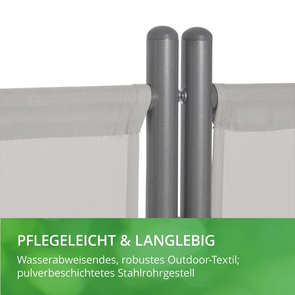 Stellwand 3-teilig, 260 x 156 cm, lichtgrau