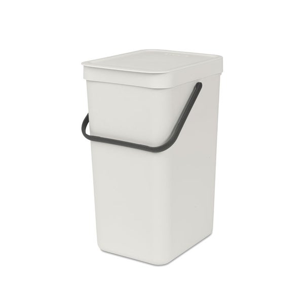 Brabantia Abfallsammler Mit Stay Open Deckel 16 Liter HxBxT 40 x 27,9 x 22 cm Kunststoff Hellgrau