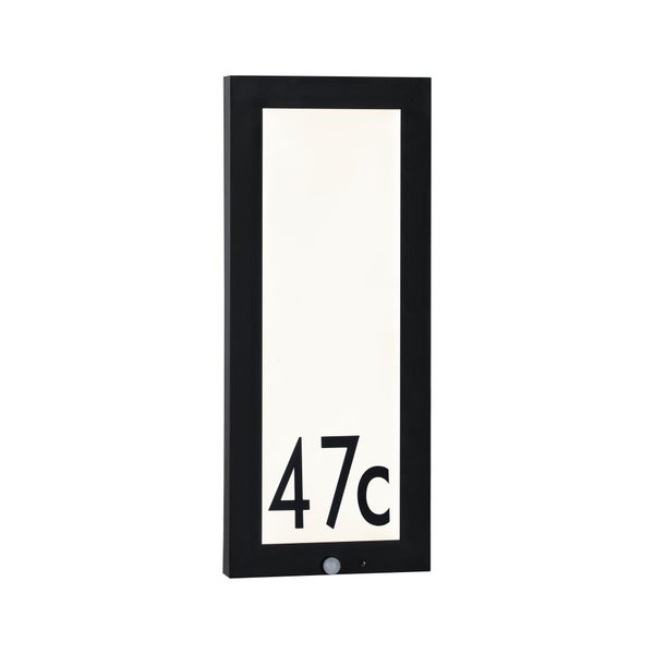 LED Außenpanel Board Dämmerungsgesteuerter Bewegungsmelder (IR) IP44 eckig 250x40mm 3000K 10W 900lm 230V Anthrazit Aluminium