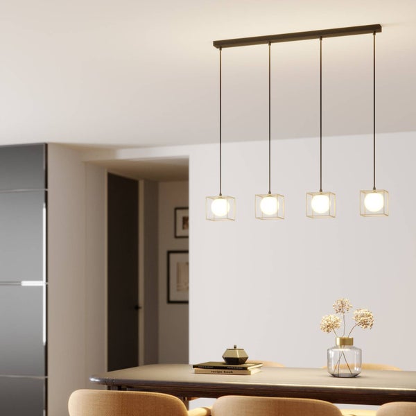 Lindby Pendelleuchte Aloam (Modern) aus Glas (4 flammig, G9) - Hängelampe Esstischlampe Hängeleuchte Wohnzimmerleuchte