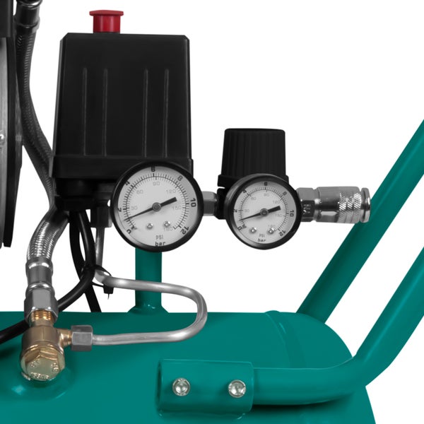 VONROC Luftkompressor Leise – Druckluft Kompressor – 750 W – 220v, 240v – 8 bar – 24 Liter Kessel – Ölfrei - Geräuscharm