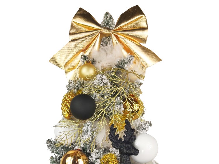 LAALU Set Weihnachtskugeln 68 Stück in Box PREMIUM SCHWARZEN für Weihnachtsbäume bis 100 cm