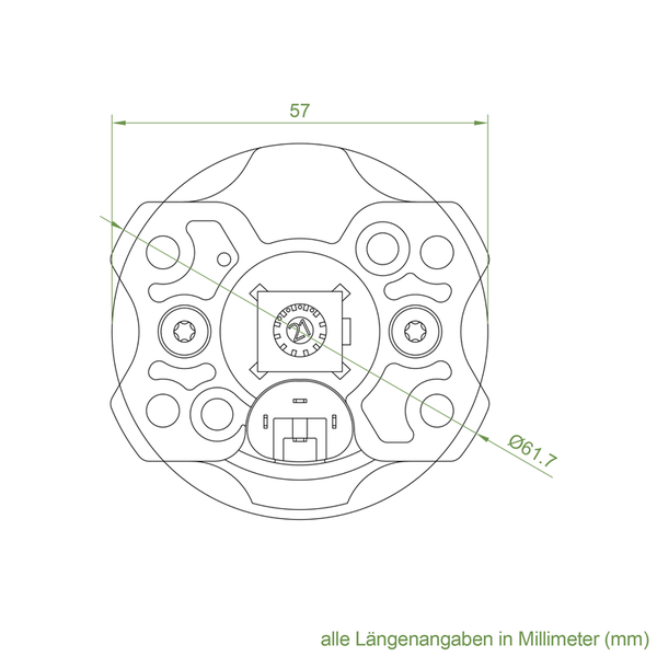 Geiger Mechanischer Rohrmotor SOLIDline | Touch | 10 Nm | ab 45 mm Wickelwelle | SOC Motorkopf