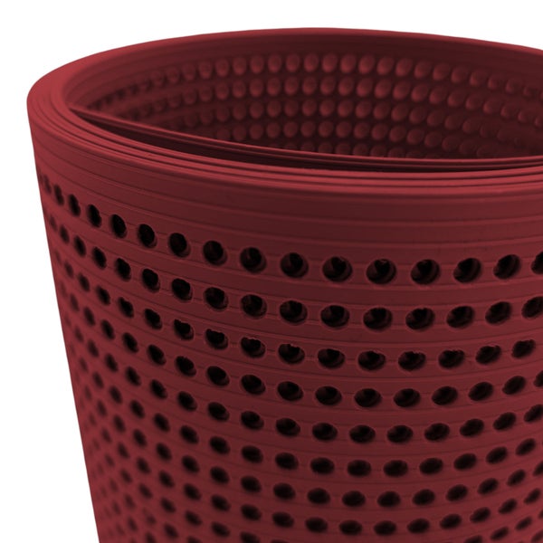 Rote Lochmatte aufgerollt