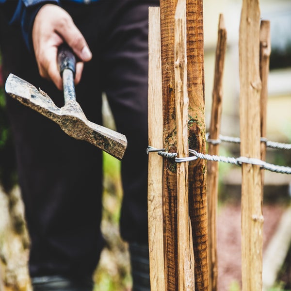 5m Staketenzaun 100cm hoch Lattenabstand 4-6cm Gartenzaun Kastanienzaun aus Haselnuss Holzzaun