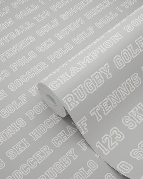 Tapetenrolle mit Sportmotiv