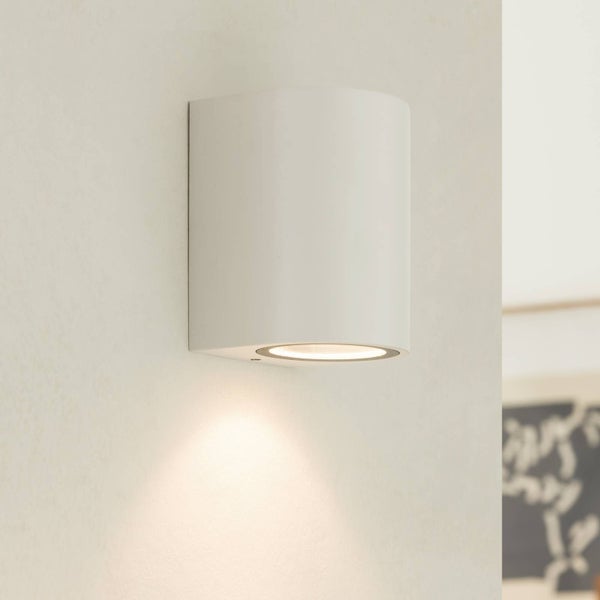 PRIOS Wandleuchte außen Tetje (Modern) in Weiß aus Aluminium (1 flammig, GU10) - Außenwandleuchten Wandlampe Led Außenlampe Outdoor für Außenwand/Hauswand Haus Terrasse & Balkon