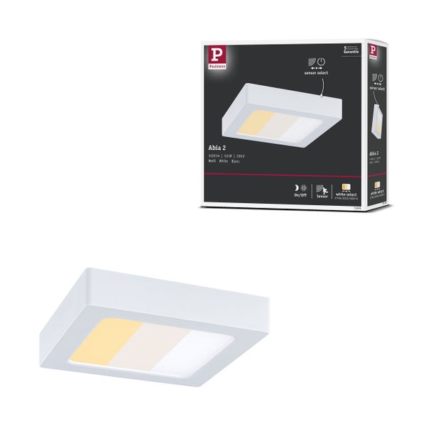 Paulmann Abia 2 LED Deckenleuchte mit Sensor und Farbtemperatursteuerung im Karton