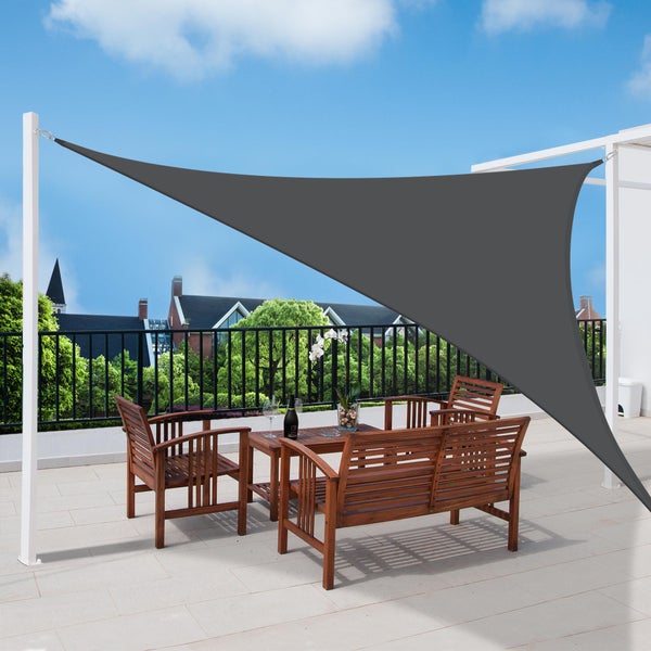 SolVision PS9 Sonnensegel 420x420x600cm dreieckig Anthrazit PE